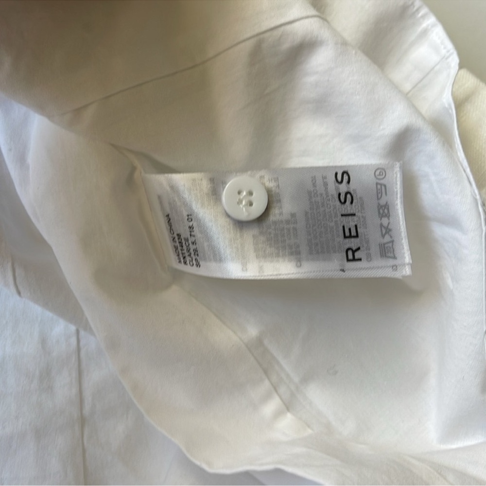 Reiss Cream Eyelet Midi Dress - Picture 10 of 12